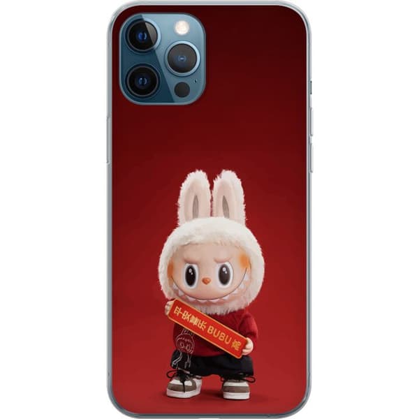 Apple iPhone 12 Pro Läpinäkyvä kuori Pop Mart The Monsters Labubu Onnea Vinyl Nukke