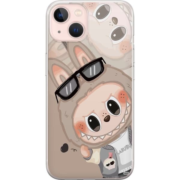Apple iPhone 13 Läpinäkyvä kuori Labubu Rainbow Chaos