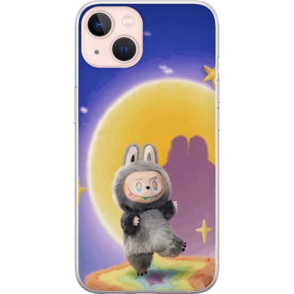 Apple iPhone 13 Gennemsigtig cover Labubu Neon Pop - Neonfarvet pop art monster