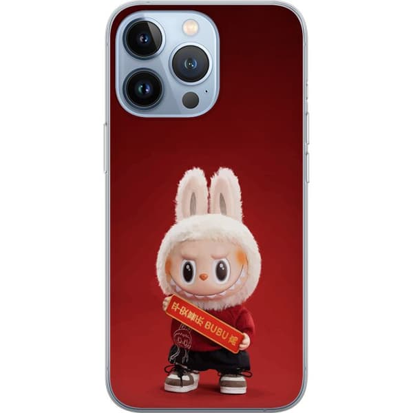 Apple iPhone 13 Pro Gjennomsiktig deksel Pop Mart The Monsters Labubu Lykke til Vinyl Plysj Dukke