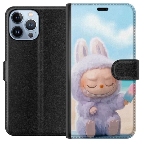 Apple iPhone 13 Pro Max Lommeboketui Labubu Pink Stemning