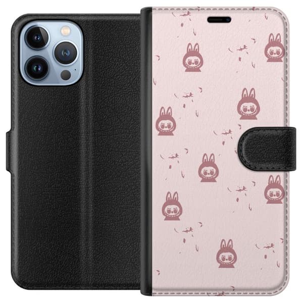Apple iPhone 13 Pro Max Lommeboketui Labubu Neon Pop - Neonfarget pop art monster
