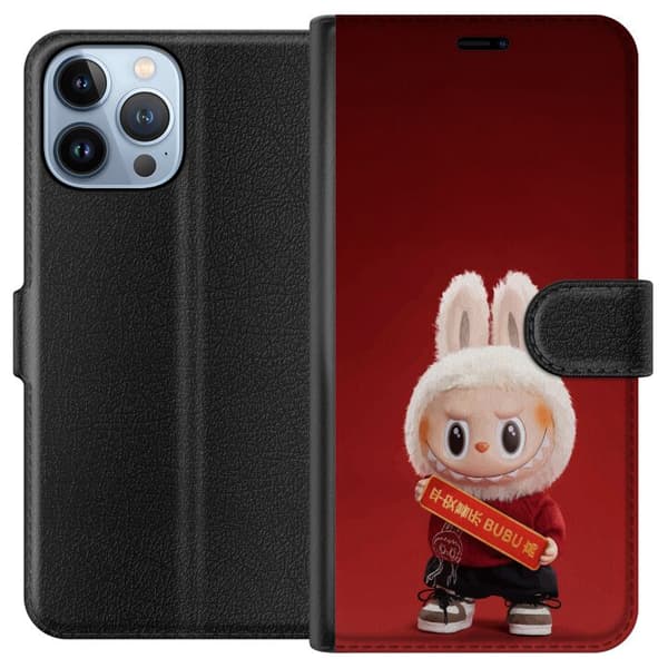 Apple iPhone 13 Pro Max Lompakkokotelo Pop Mart The Monsters Labubu Onnea Vinyl Nukke