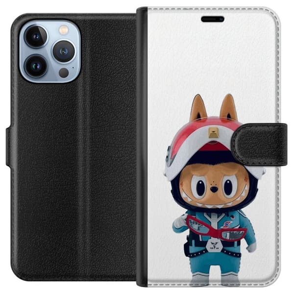 Apple iPhone 13 Pro Max Tegnebogsetui How2work Labubu Monstre x Ultraman Blue Figur