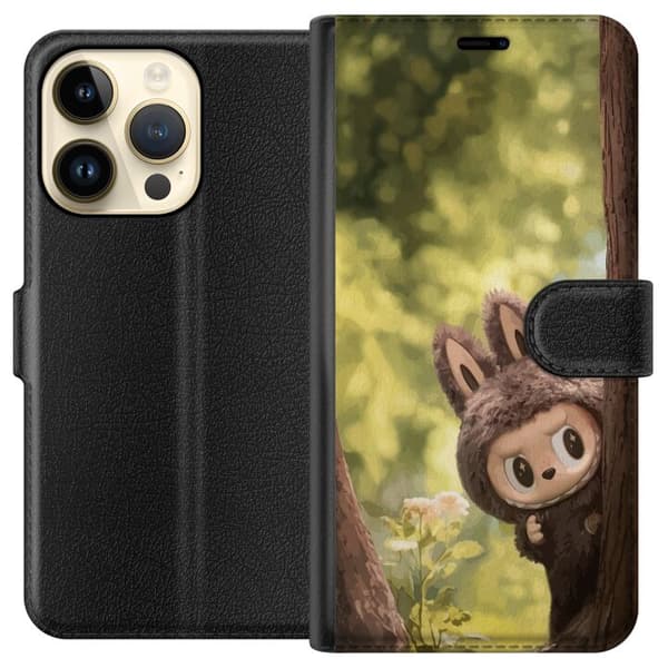 Apple iPhone 14 Pro Tegnebogsetui Labubu Graffiti Vibes – Gadekunst i monsterform