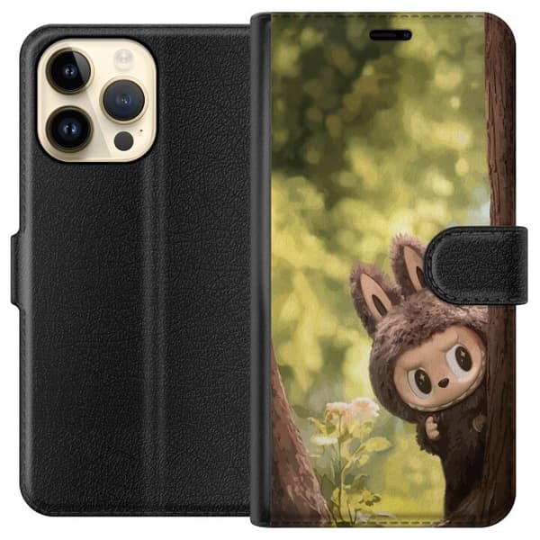 Apple iPhone 14 Pro Max Lommeboketui Labubu Graffiti Vibes – Gatukunst i Monsterform
