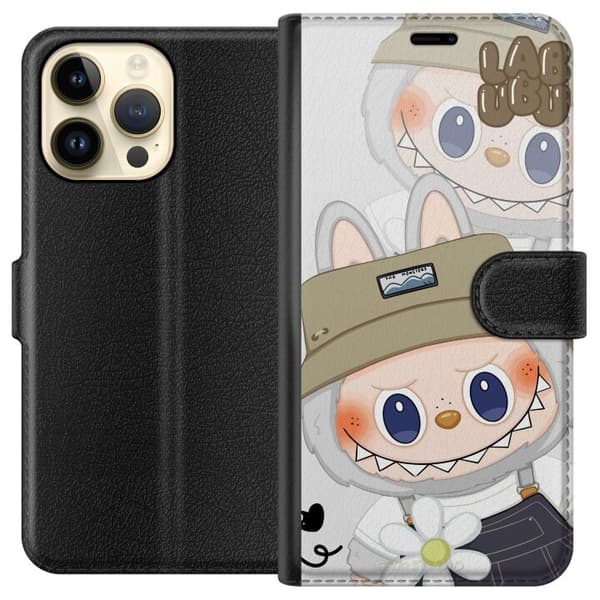 Apple iPhone 14 Pro Max Lommeboketui Labubu Minimal Mood - Enkel og stilig monsterdesign