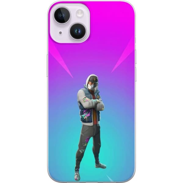 Apple iPhone 14 Plus Läpinäkyvä kuori musta ritari fortnite