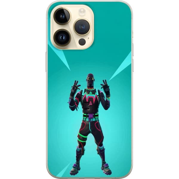 Apple iPhone 14 Pro Max Gennemsigtig cover sort ridder fortnite