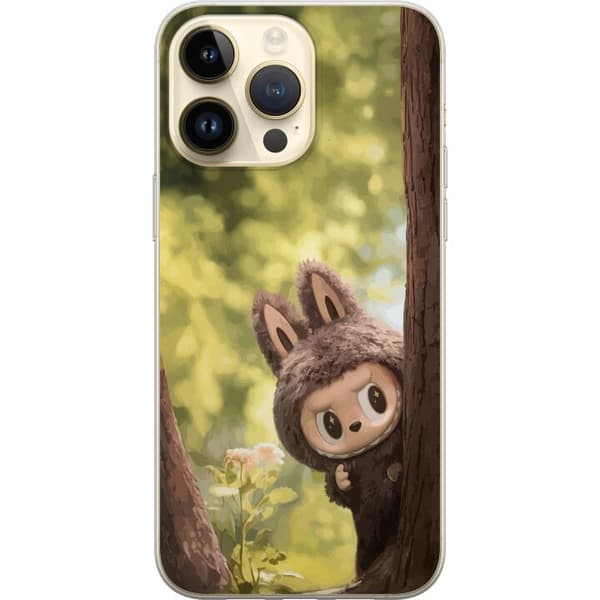 Apple iPhone 14 Pro Max Gennemsigtig cover Labubu Graffiti Vibes – Gadekunst i monsterform
