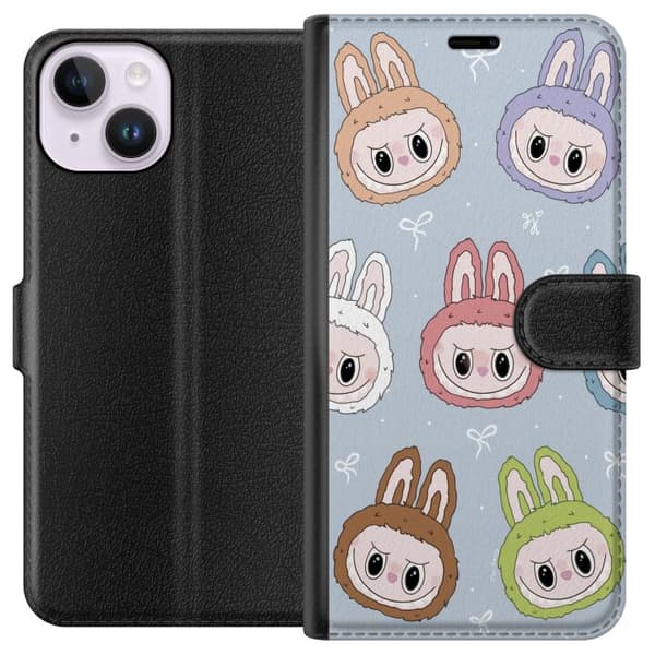Apple iPhone 15 Tegnebogsetui Labubu Star mønster