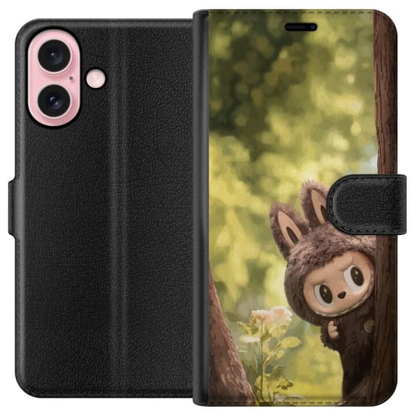 Apple iPhone 16 Lompakkokotelo Labubu Graffiti Vibes – Katutaide hirviömuodossa