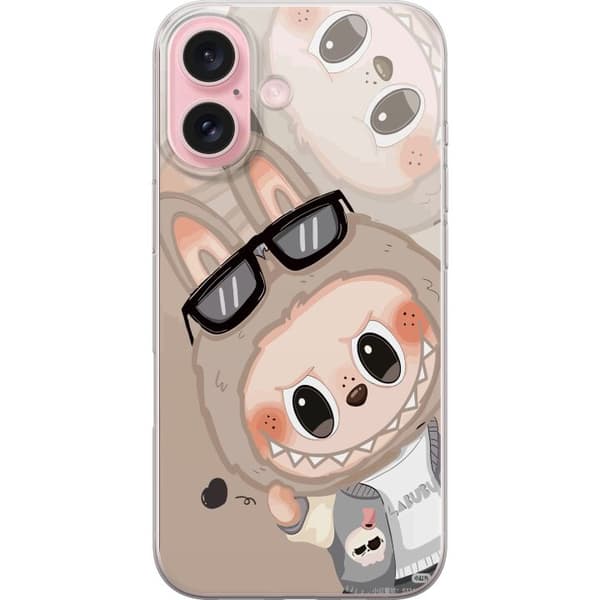 Apple iPhone 16 Läpinäkyvä kuori Labubu Rainbow Chaos