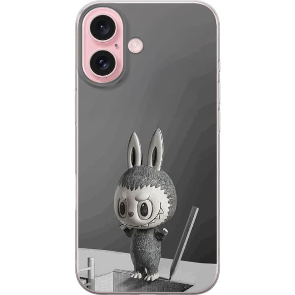 Apple iPhone 16 Genomskinligt Skal Pop Mart MEGA LABUBU LABUBU Sketch 1000%