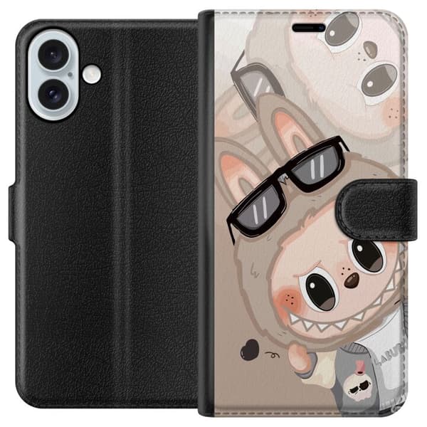 Apple iPhone 16 Plus Tegnebogsetui Labubu Rainbow Chaos