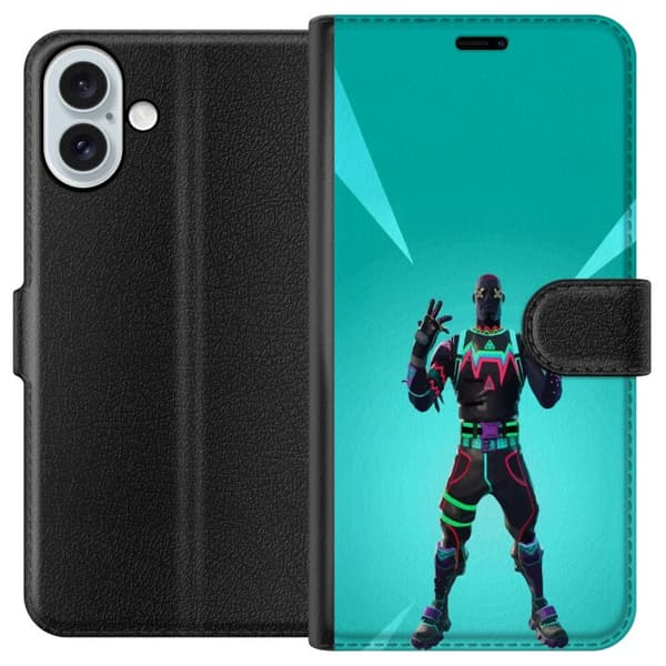 Apple iPhone 16 Plus Tegnebogsetui sort ridder fortnite