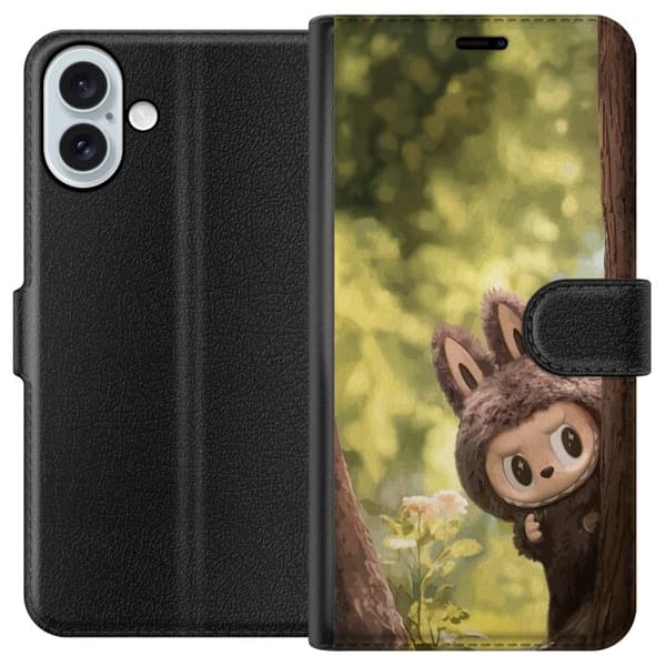 Apple iPhone 16 Plus Lompakkokotelo Labubu Graffiti Vibes – Katutaide hirviömuodossa
