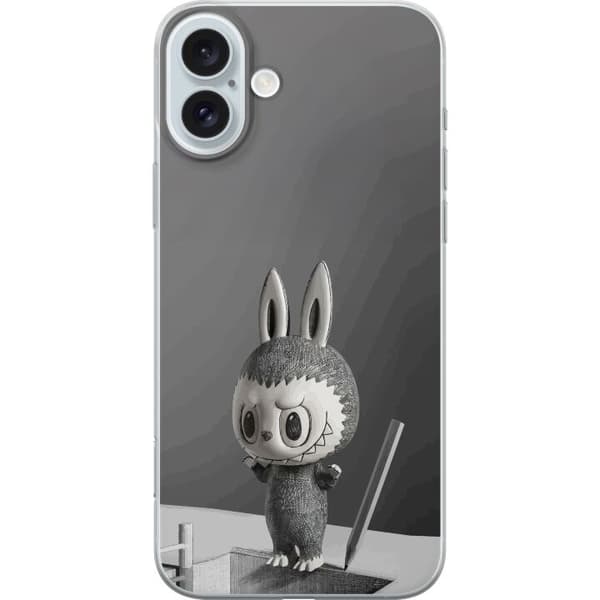 Apple iPhone 16 Plus Läpinäkyvä kuori Pop Mart MEGA LABUBU LABUBU Sketch 1000%