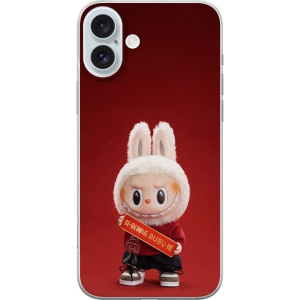 Apple iPhone 16 Plus Läpinäkyvä kuori Pop Mart The Monsters Labubu Onnea Vinyl Nukke
