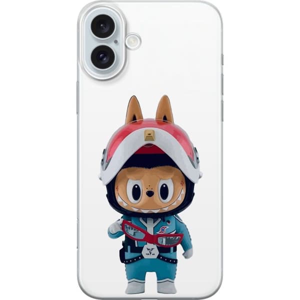 Apple iPhone 16 Plus Läpinäkyvä kuori How2work Labubu hirviöt x Ultraman Blue -hahmo