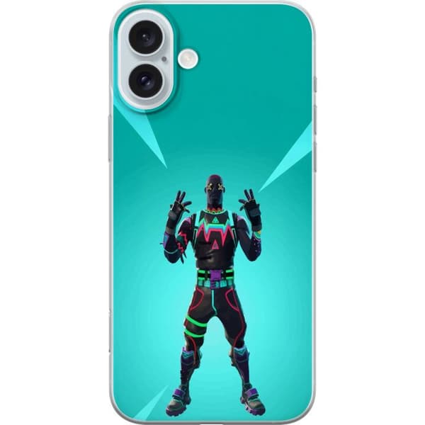 Apple iPhone 16 Plus Läpinäkyvä kuori musta ritari fortnite