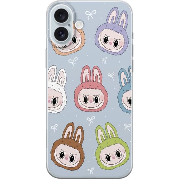 Apple iPhone 16 Plus Gennemsigtig cover Labubu Star mønster