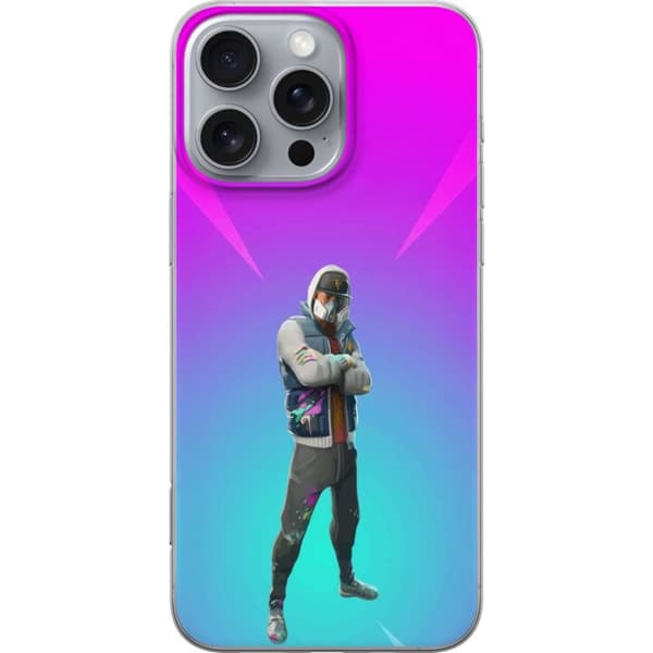 Apple iPhone 16 Pro Max Gennemsigtig cover sort ridder fortnite