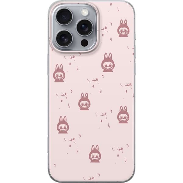 Apple iPhone 16 Pro Max Genomskinligt Skal Labubu Neon Pop – Neonfärgad pop art monster