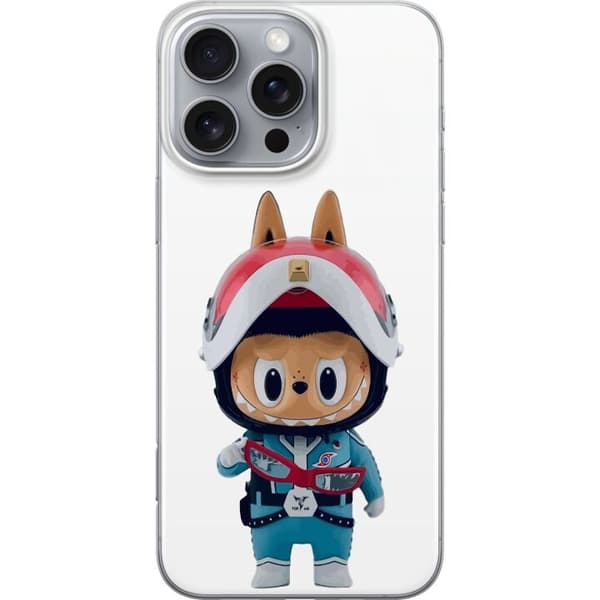 Apple iPhone 16 Pro Max Läpinäkyvä kuori How2work Labubu hirviöt x Ultraman Blue -hahmo