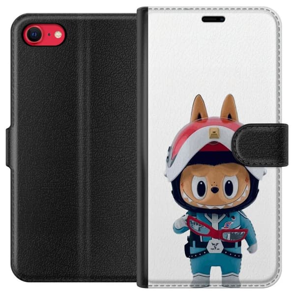 Apple iPhone SE (2022) Tegnebogsetui How2work Labubu Monstre x Ultraman Blue Figur