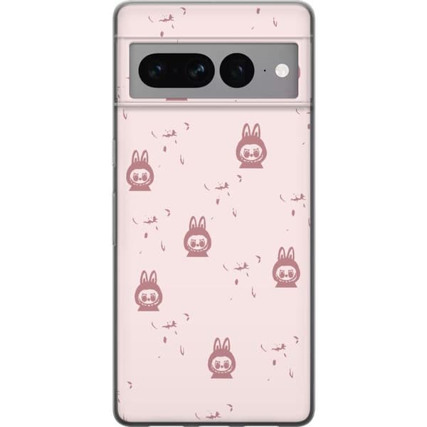 Google Pixel 7 Pro Gennemsigtig cover Labubu Neon Pop - Neonfarvet pop art monster