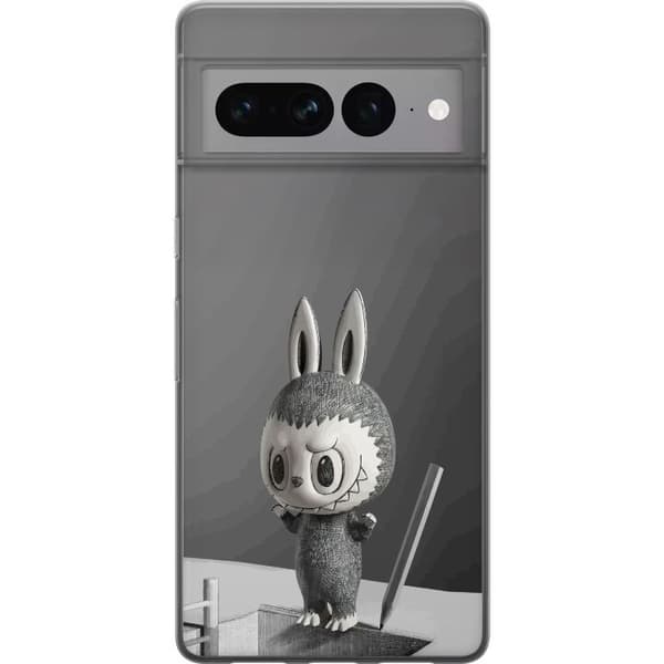 Google Pixel 7 Pro Genomskinligt Skal Pop Mart MEGA LABUBU LABUBU Sketch 1000%