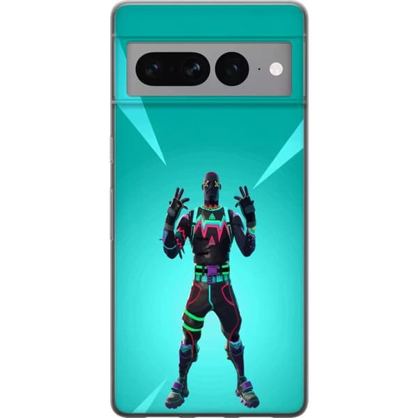 Google Pixel 7 Pro Gennemsigtig cover sort ridder fortnite