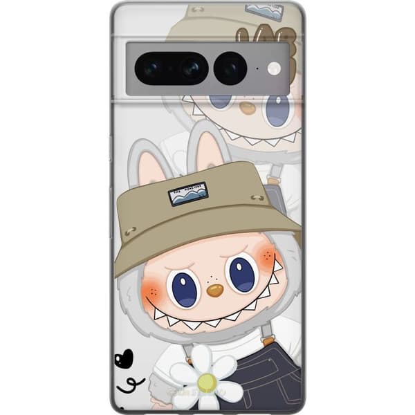 Google Pixel 7 Pro Gennemsigtig cover Labubu Minimal Mood - Enkel og stilren monsterdesign