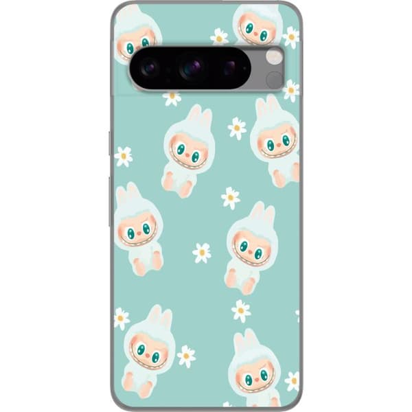 Google Pixel 8 Pro Genomskinligt Skal Labubu Candy Vibes – Söt och färgglad monsterstil