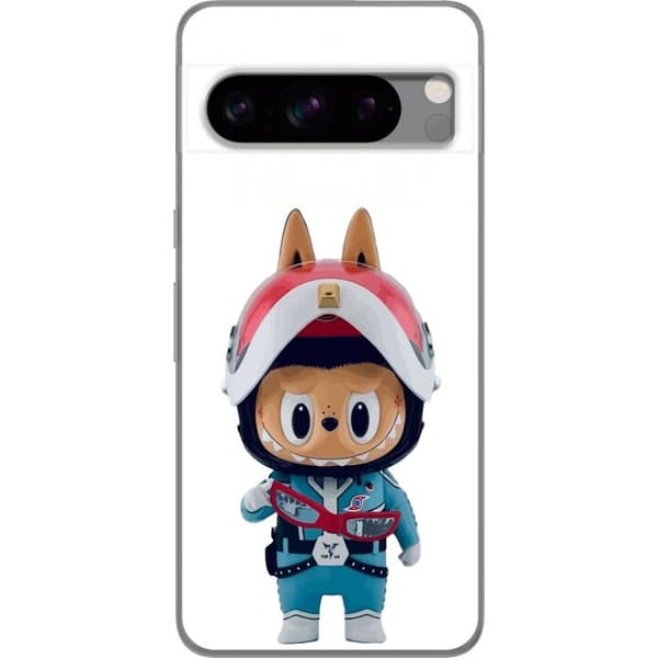 Google Pixel 8 Pro Genomskinligt Skal How2work Labubu The Monsters x Ultraman Blue Figure