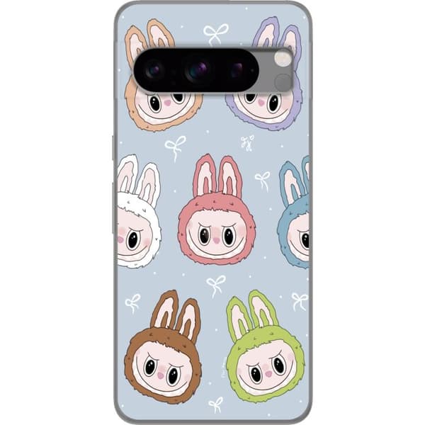 Google Pixel 8 Pro Gennemsigtig cover Labubu Star mønster