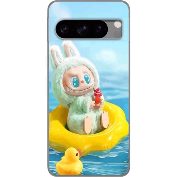 Google Pixel 8 Pro Gennemsigtig cover Labubu Stripe Attack - Striber møder monstre