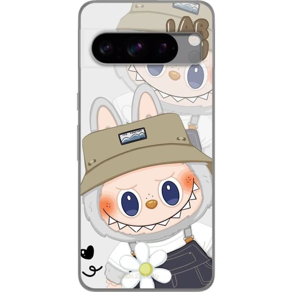 Google Pixel 8 Pro Gennemsigtig cover Labubu Minimal Mood - Enkel og stilren monsterdesign