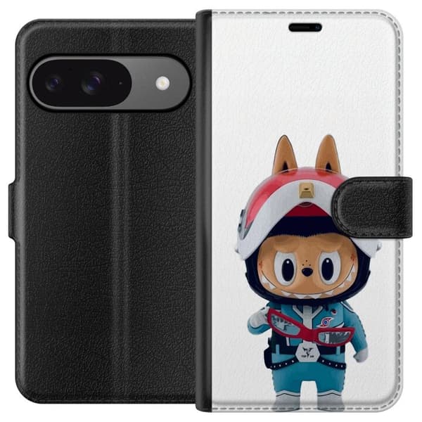 Google Pixel 9 Pro Tegnebogsetui How2work Labubu Monstre x Ultraman Blue Figur