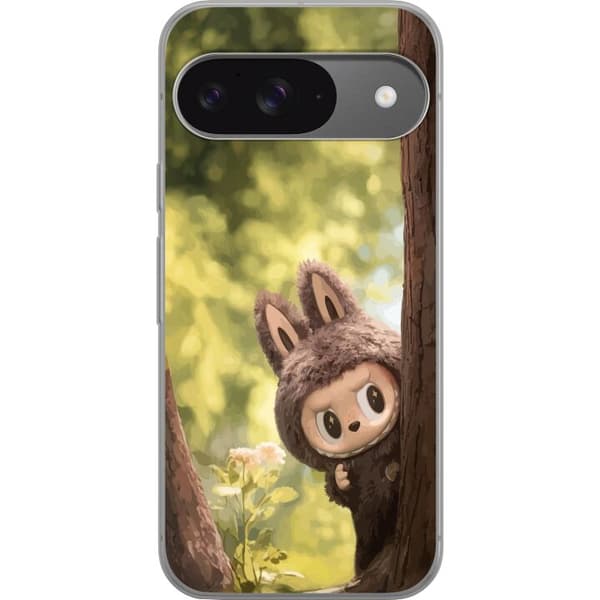 Google Pixel 9 Pro Genomskinligt Skal Labubu Graffiti Vibes – Gatukonst i monsterform