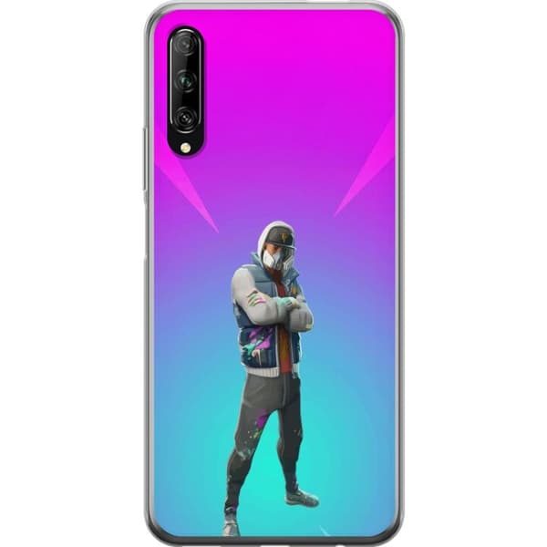 Huawei P smart Pro 2019 Läpinäkyvä kuori musta ritari fortnite