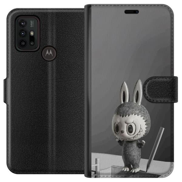 Motorola Moto G30 Lompakkokotelo Pop Mart MEGA LABUBU LABUBU Sketch 1000%
