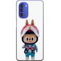 Pikkukuva 1 / 3: Motorola Moto G51 5G Läpinäkyvä kuori How2work Labubu hirviöt x Ultraman Blue -hahmo