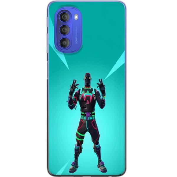 Motorola Moto G51 5G Gjennomsiktig deksel svart ridder fortnite