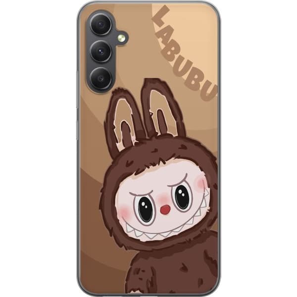 Samsung Galaxy A05s Gjennomsiktig deksel Labubu Sky Kosebamse - Hvit og Blå Design med Søt Stil