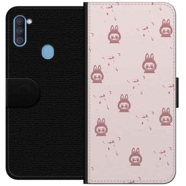 Samsung Galaxy A11 Lommeboketui Labubu Neon Pop - Neonfarget pop art monster