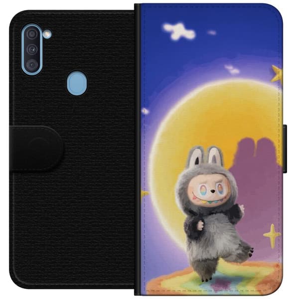 Samsung Galaxy A11 Lommeboketui Labubu Neon Pop - Neonfarget pop art-monster