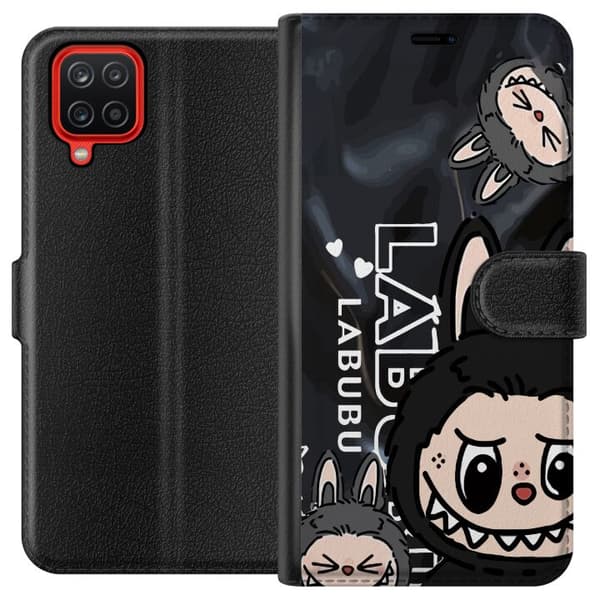 Samsung Galaxy A12 Lommeboketui <nl>Labubu Black Energy - Svart mønster i gatestil