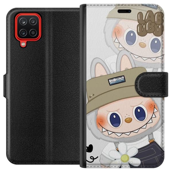 Samsung Galaxy A12 Lommeboketui Labubu Minimal Mood - Enkel og stilig monsterdesign